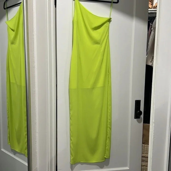revolve lime green dress Non-Iron Cotton Solid Dress Shirt With Contrast Trim
